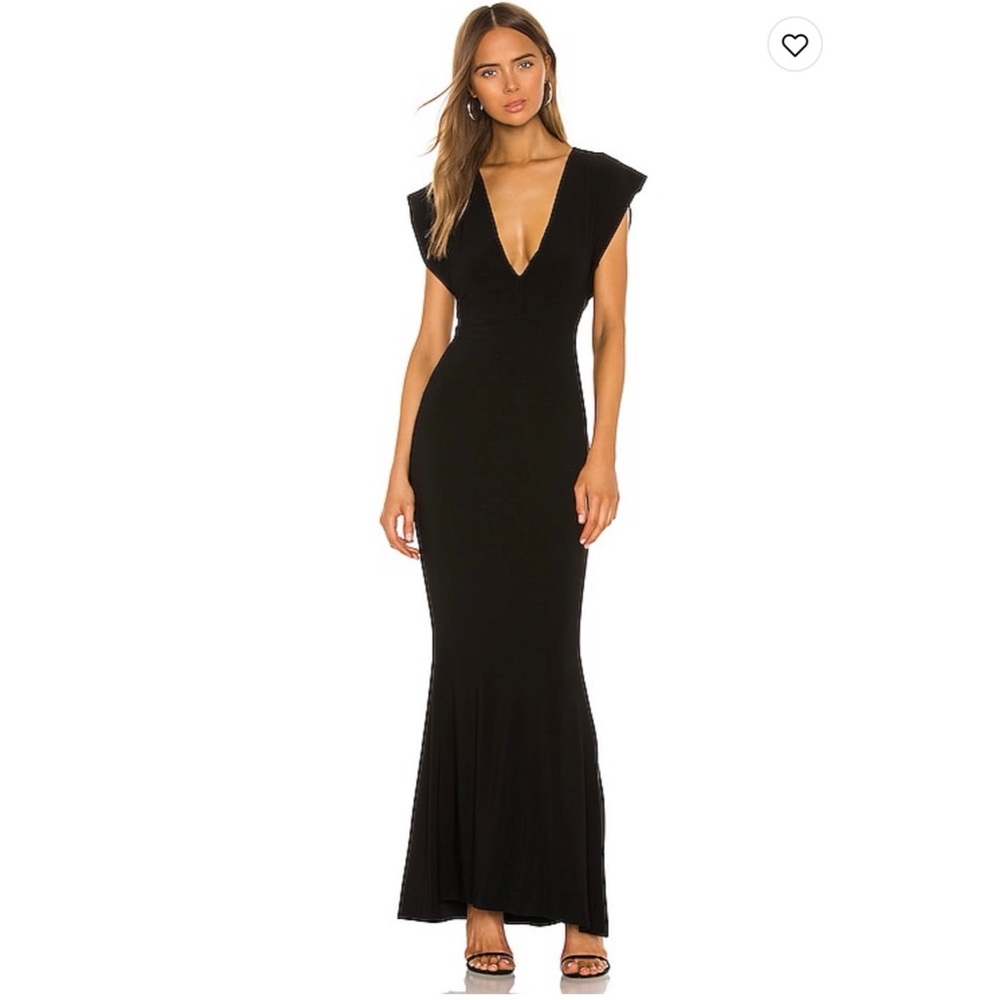 Revolve - x revolve v neck rectangle gown